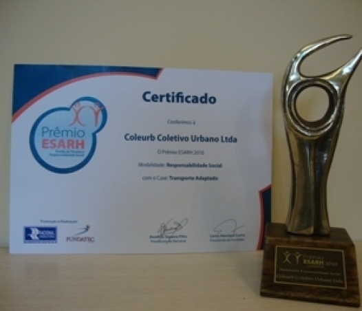 Certificado e Prêmio ESARH - 2010