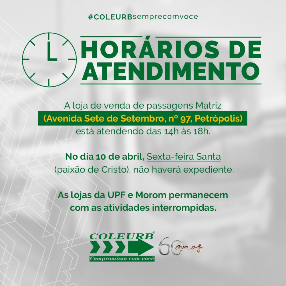 Atendimento da loja de venda de passagens