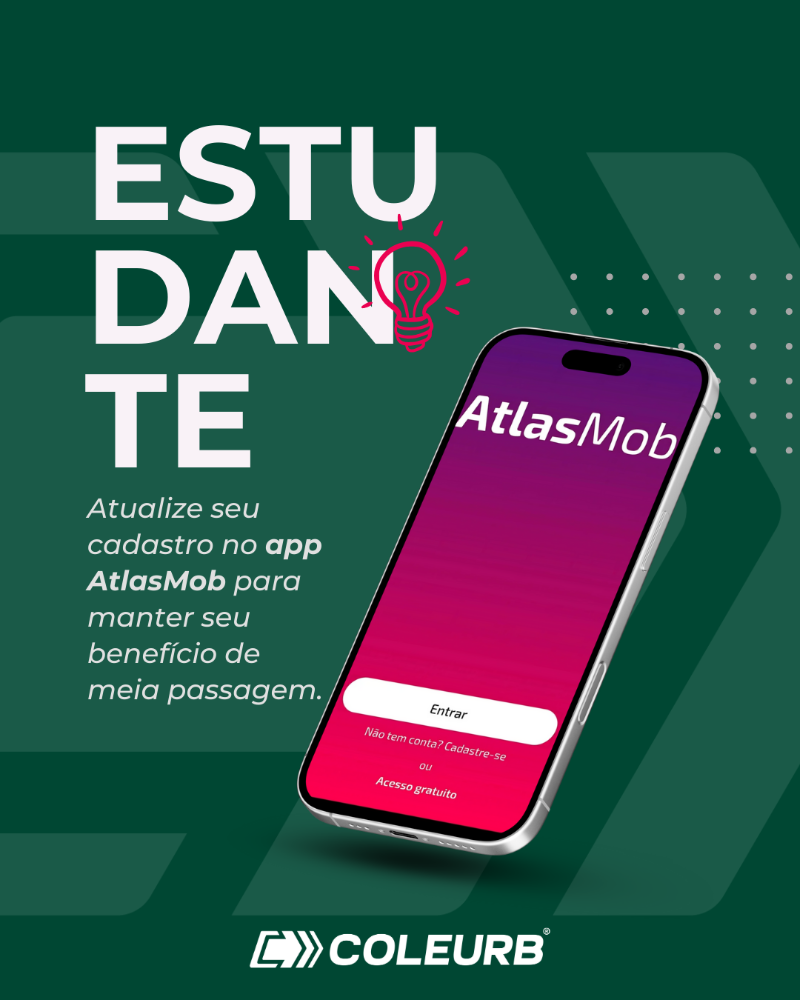 Coleurb lança aplicativo para renovação do cadastro de estudantes